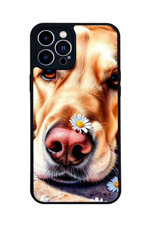 iPhone 13 Pro Max Uyumlu Golden Kopek Tasarımlı Glossy Premium Kılıf