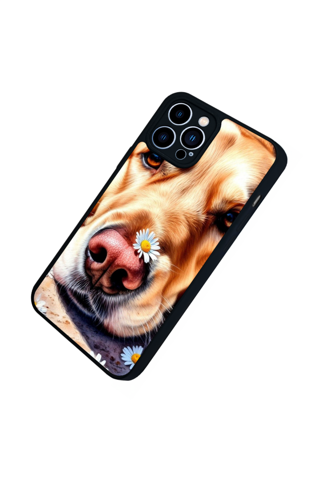 iPhone 13 Pro Max Uyumlu Golden Kopek Tasarımlı Glossy Premium Kılıf