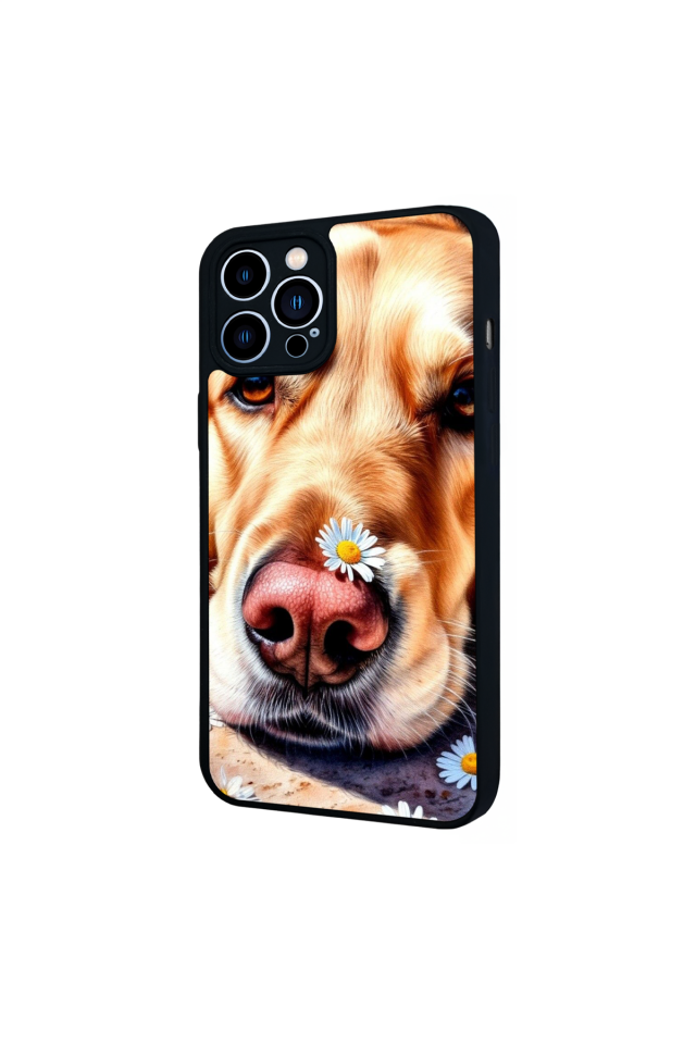 iPhone 13 Pro Max Uyumlu Golden Kopek Tasarımlı Glossy Premium Kılıf
