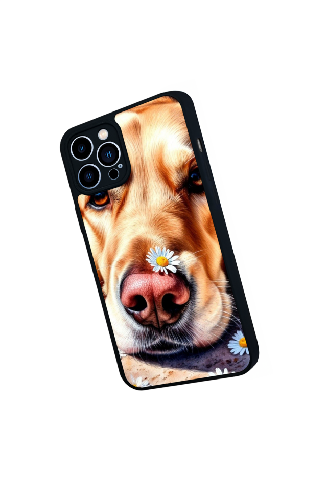iPhone 13 Pro Max Uyumlu Golden Kopek Tasarımlı Glossy Premium Kılıf