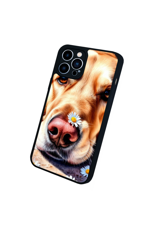 iPhone 13 Pro Max Uyumlu Golden Kopek Tasarımlı Glossy Premium Kılıf