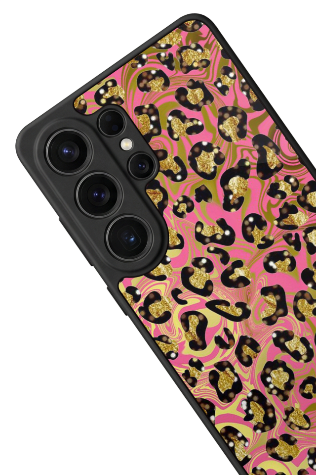 Samsung Galaxy S26 Ultra Uyumlu Hologram Leopar Tasarımlı Glossy Premium Kılıf