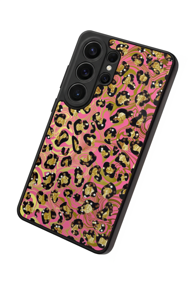 Samsung Galaxy S26 Ultra Uyumlu Hologram Leopar Tasarımlı Glossy Premium Kılıf