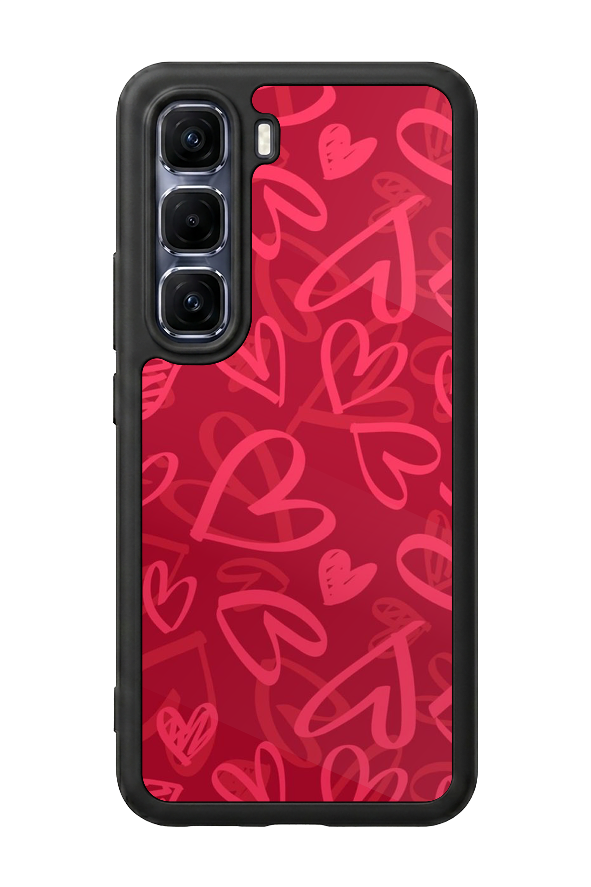 Infinix Hot 60 Pro Plus Uyumlu Kalp Love Tasarımlı Glossy Premium Kılıf