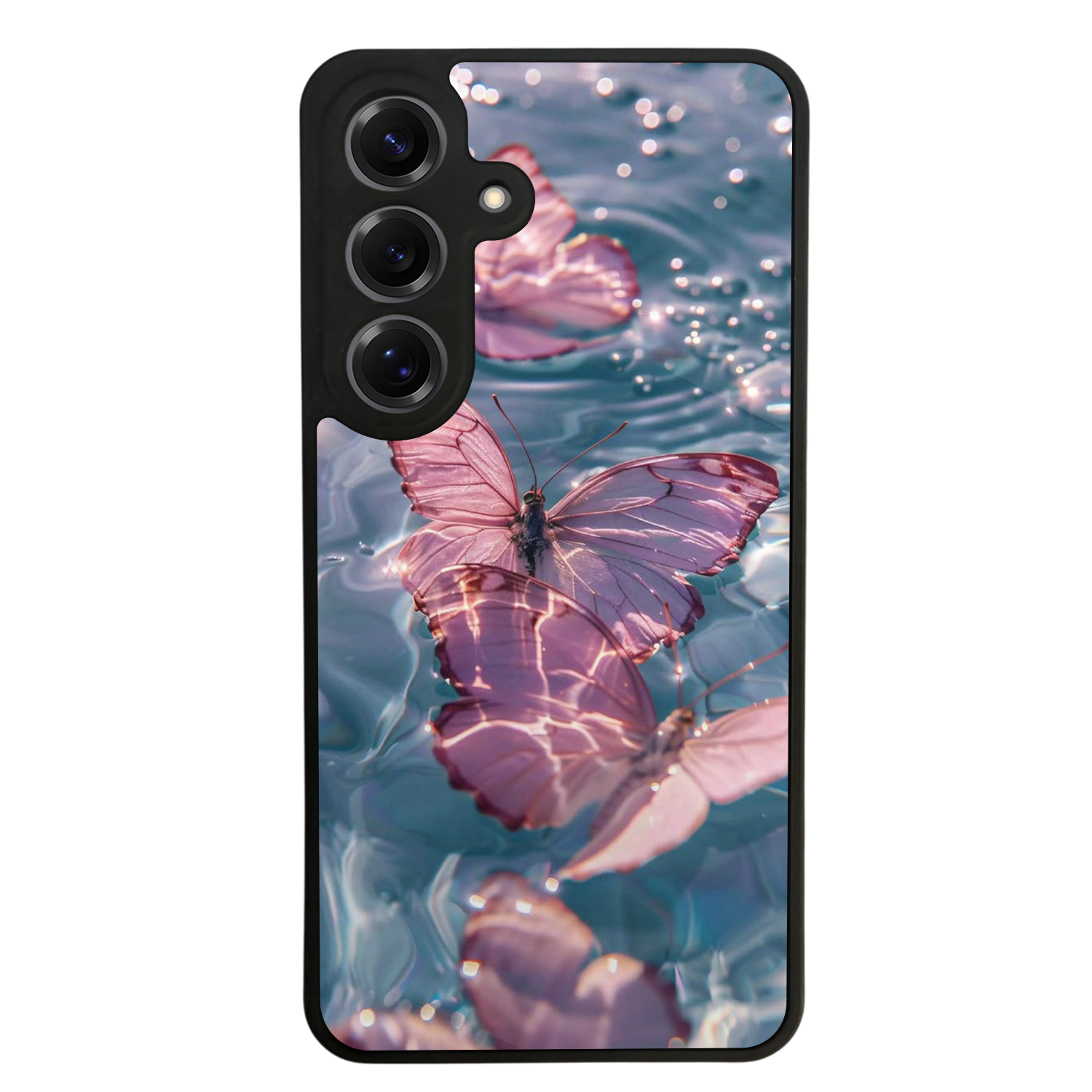 Samsung Galaxy S25 Uyumlu Kelebek Tasarımlı Glossy Premium Kılıf