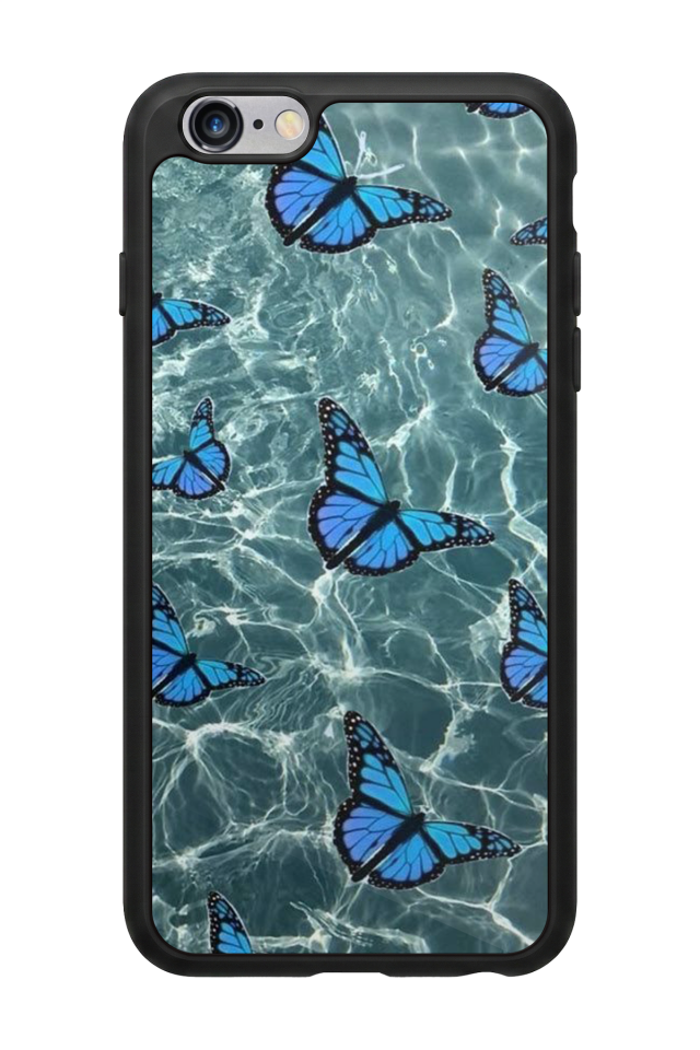 iPhone 6s Plus Uyumlu Kelebek Tasarımlı Glossy Premium Kılıf