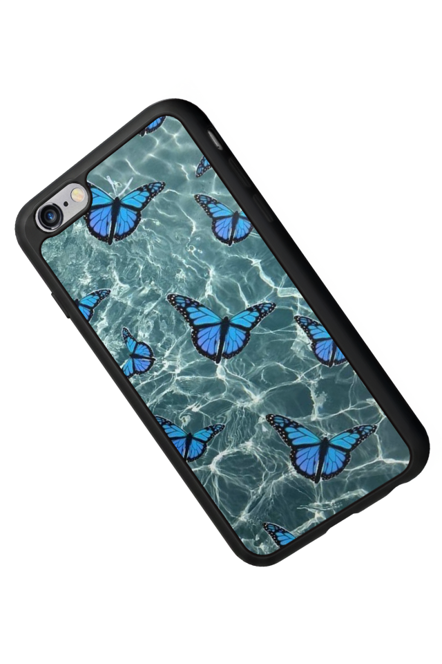 iPhone 6s Plus Uyumlu Kelebek Tasarımlı Glossy Premium Kılıf