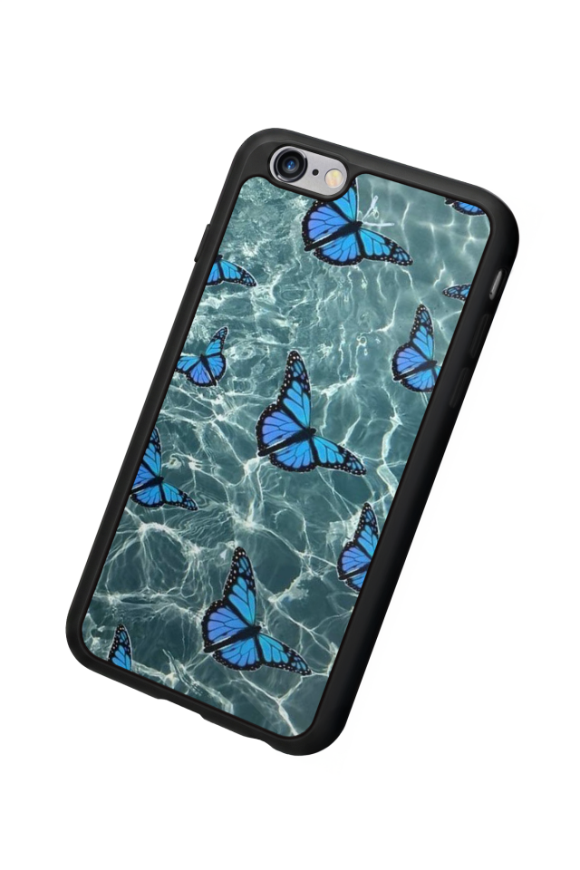 iPhone 6s Plus Uyumlu Kelebek Tasarımlı Glossy Premium Kılıf