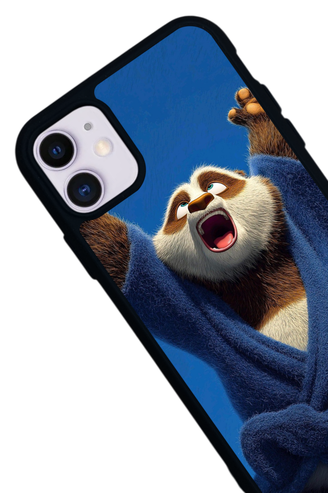 iPhone 11 Uyumlu Kung Fu Panda Tasarımlı Glossy Premium Kılıf