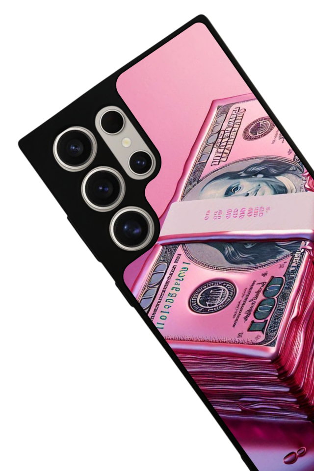Samsung Galaxy S22 Ultra Uyumlu Money Para Tasarımlı Glossy Premium Kılıf