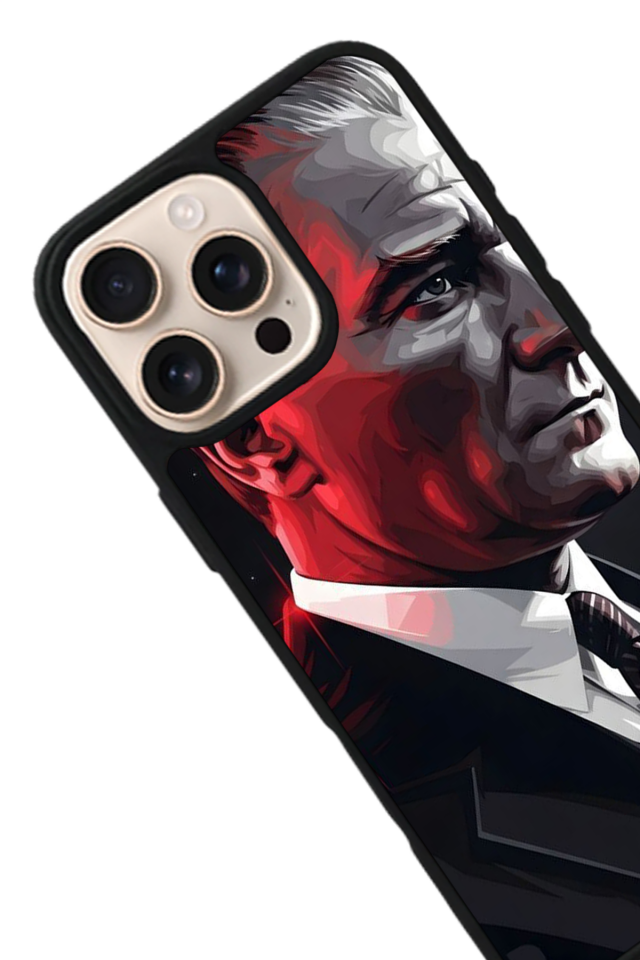 iPhone 14 Pro Uyumlu Mustafa Kemal Ataturk Tasarımlı Glossy Premium Kılıf
