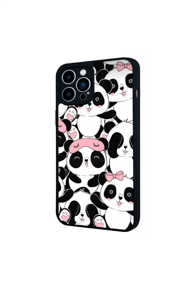 iPhone 12 Pro Max Uyumlu Panda Tasarımlı Glossy Premium Kılıf