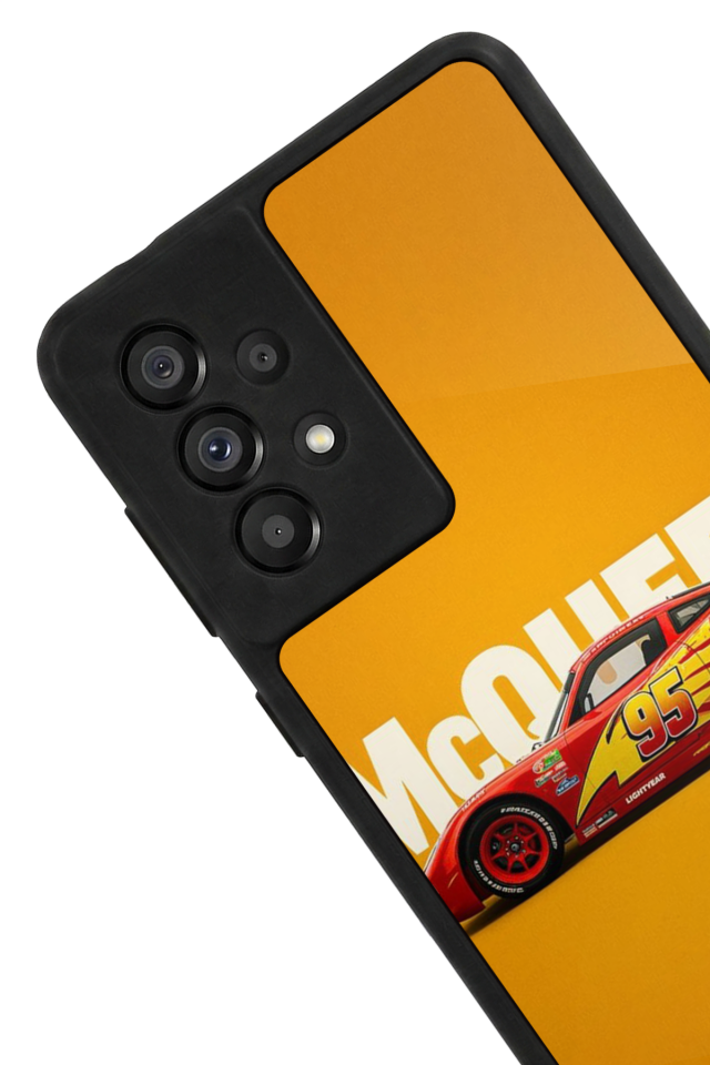 Samsung Galaxy A73 Uyumlu Şimsek McQueen Tasarımlı Glossy Premium Kılıf