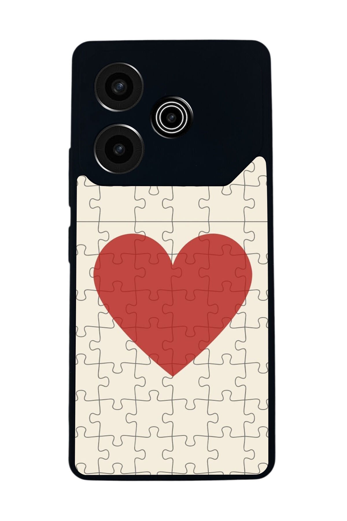 Tecno Pova 6 Uyumlu Kalp Love Tasarımlı Glossy Premium Kılıf
