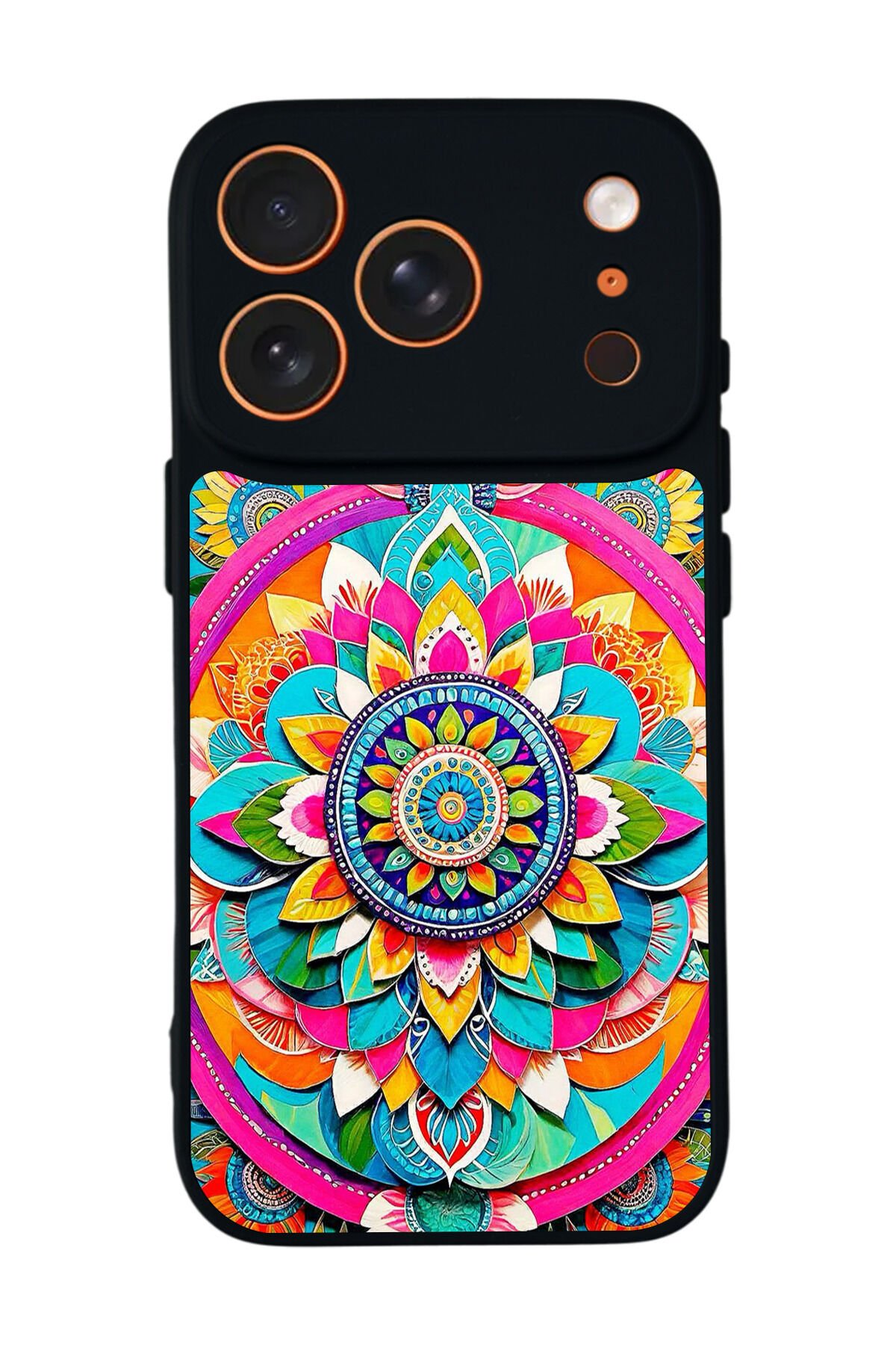 iPhone 17 Pro Max Uyumlu Mandala Tasarımlı Glossy Premium Kılıf