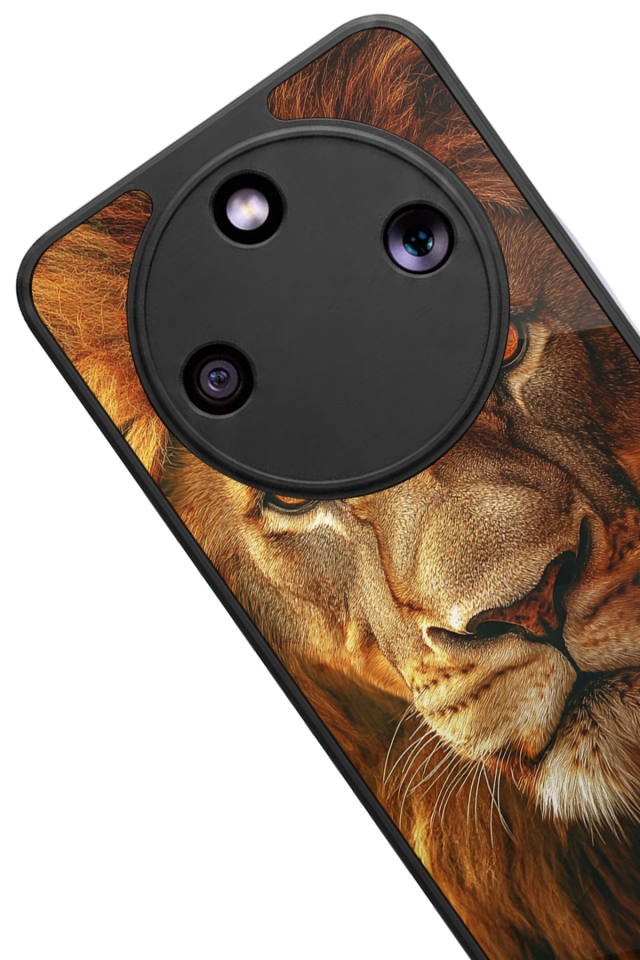 Honor Magic 8 Lite Uyumlu Aslan Tasarımlı Glossy Premium Kılıf