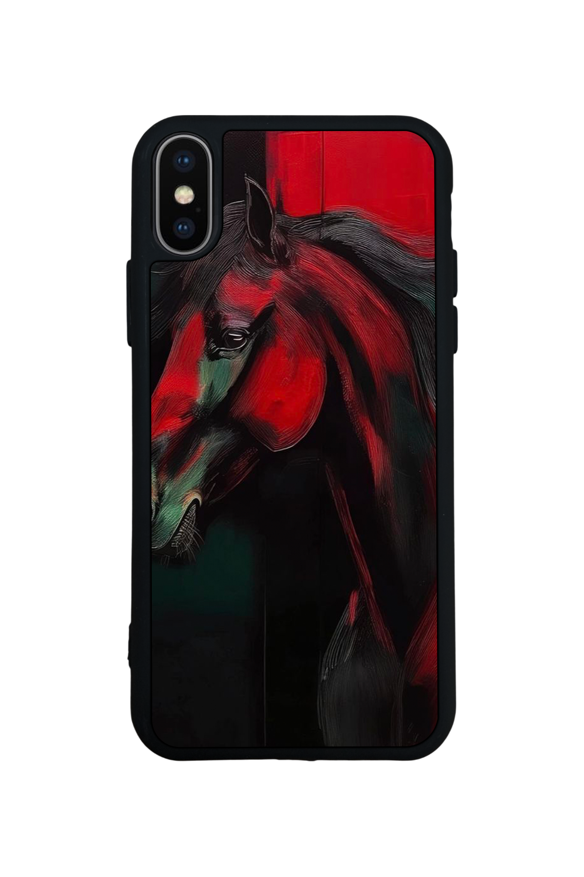 iPhone X/ XS Uyumlu At Horse Tasarımlı Glossy Premium Kılıf