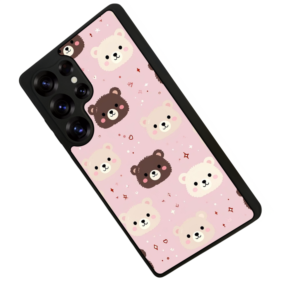 Samsung Galaxy S25 Ultra Uyumlu Ayı Tasarımlı Glossy Premium Kılıf