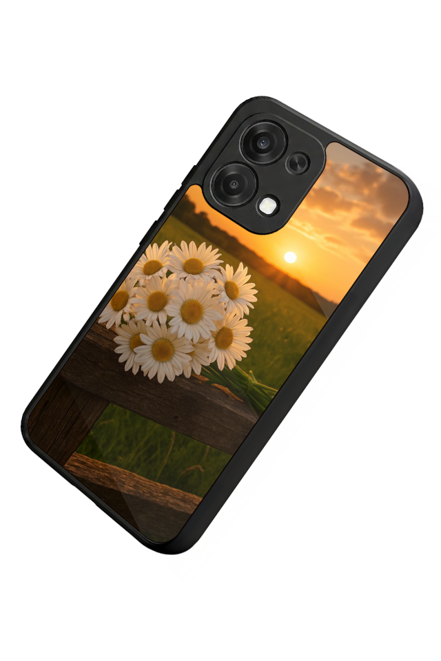 Oppo A6 Pro Uyumlu Cicek Tasarımlı Glossy Premium Kılıf