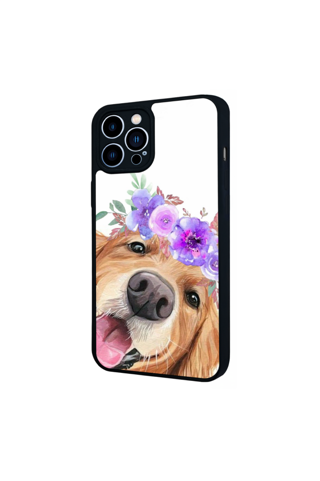 iPhone 13 Pro Max Uyumlu Golden Kopek Tasarımlı Glossy Premium Kılıf