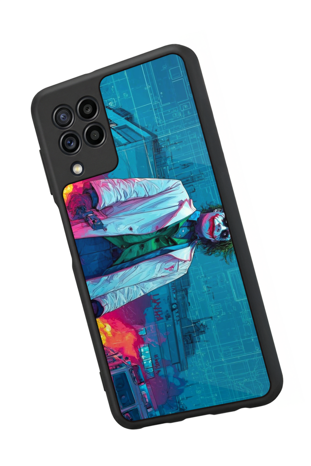 Samsung Galaxy M22 Uyumlu Joker Tasarımlı Glossy Premium Kılıf