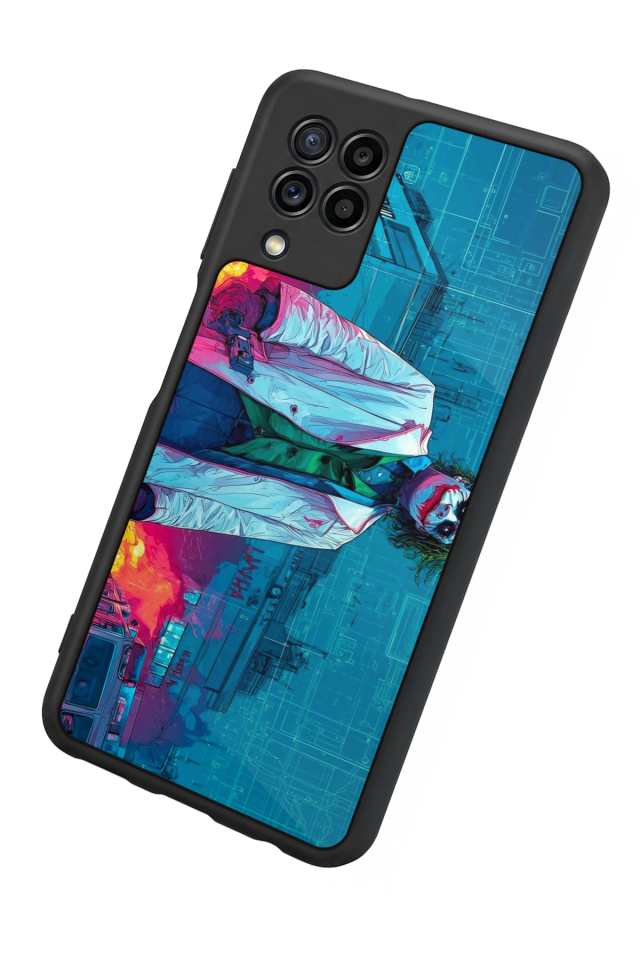 Samsung Galaxy M22 Uyumlu Joker Tasarımlı Glossy Premium Kılıf