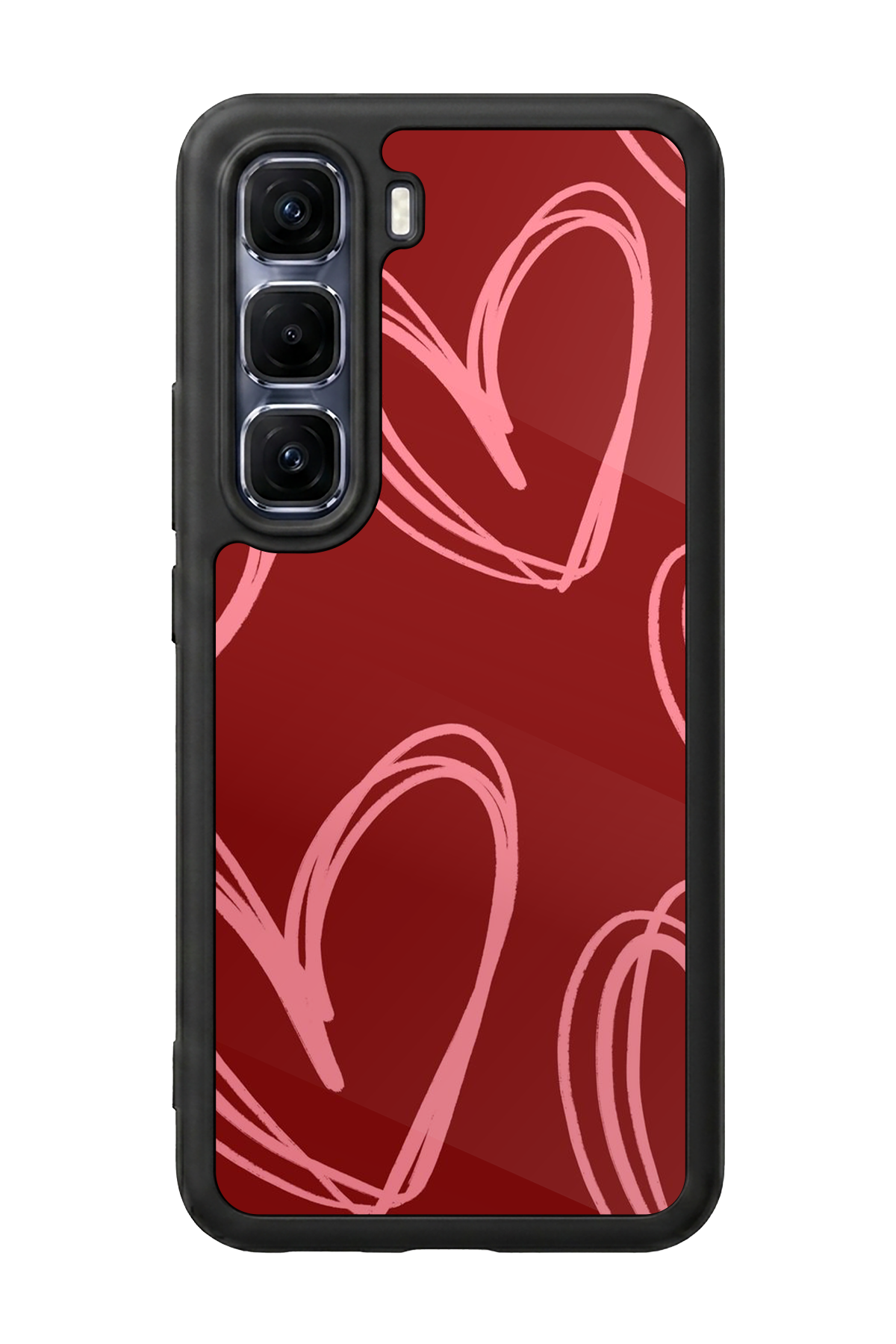 Infinix Hot 60 Pro Plus Uyumlu Kalp Love Tasarımlı Glossy Premium Kılıf