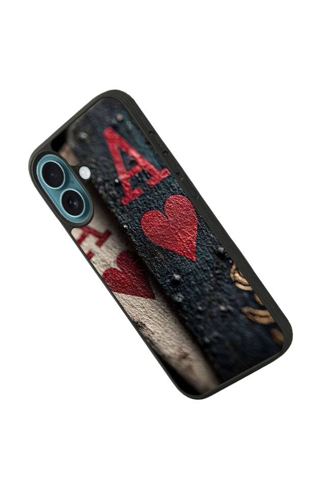 iPhone 16 Uyumlu Kart Tasarımlı Glossy Premium Kılıf