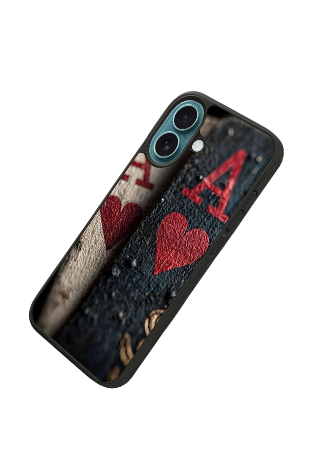 iPhone 16 Uyumlu Kart Tasarımlı Glossy Premium Kılıf