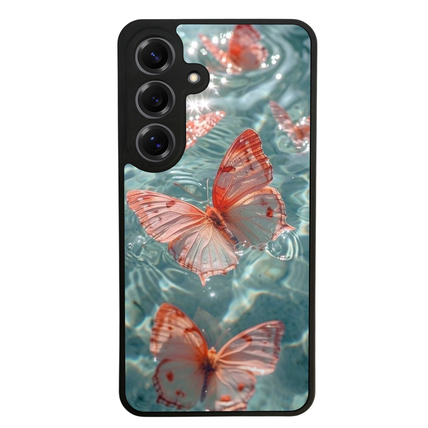 Samsung Galaxy S25 Uyumlu Kelebek Tasarımlı Glossy Premium Kılıf
