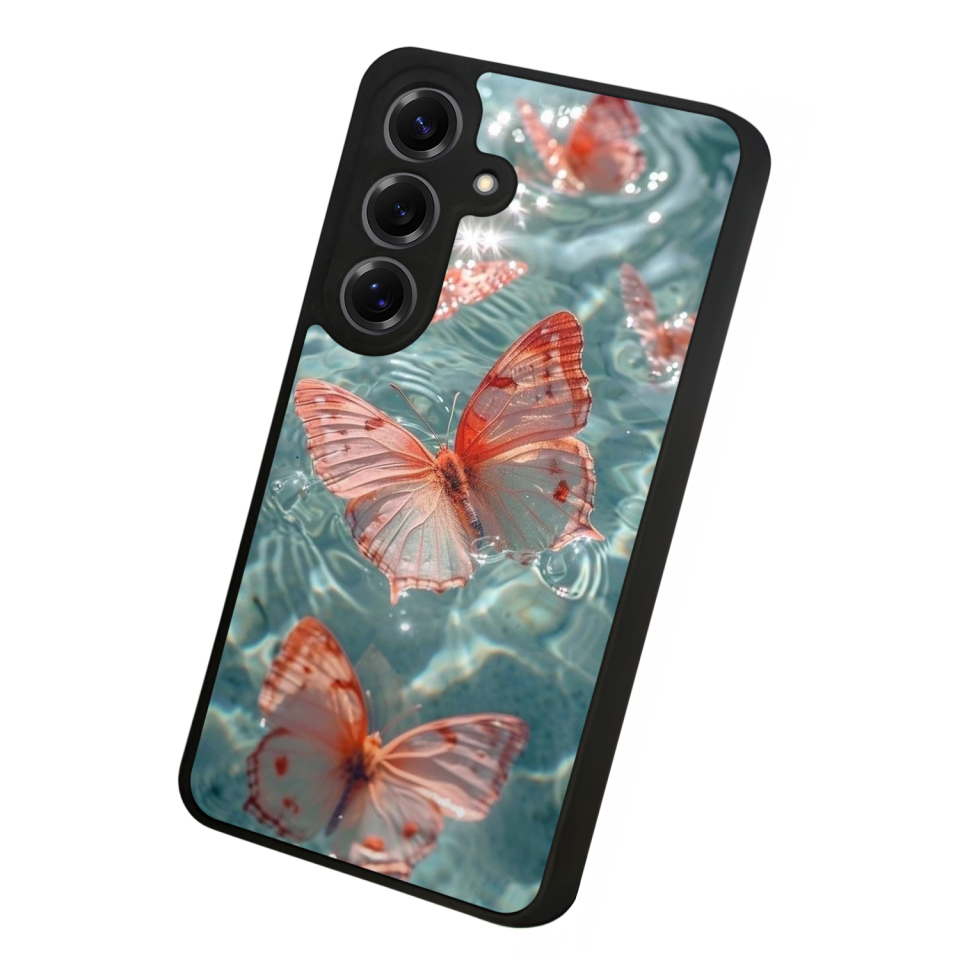 Samsung Galaxy S25 Uyumlu Kelebek Tasarımlı Glossy Premium Kılıf