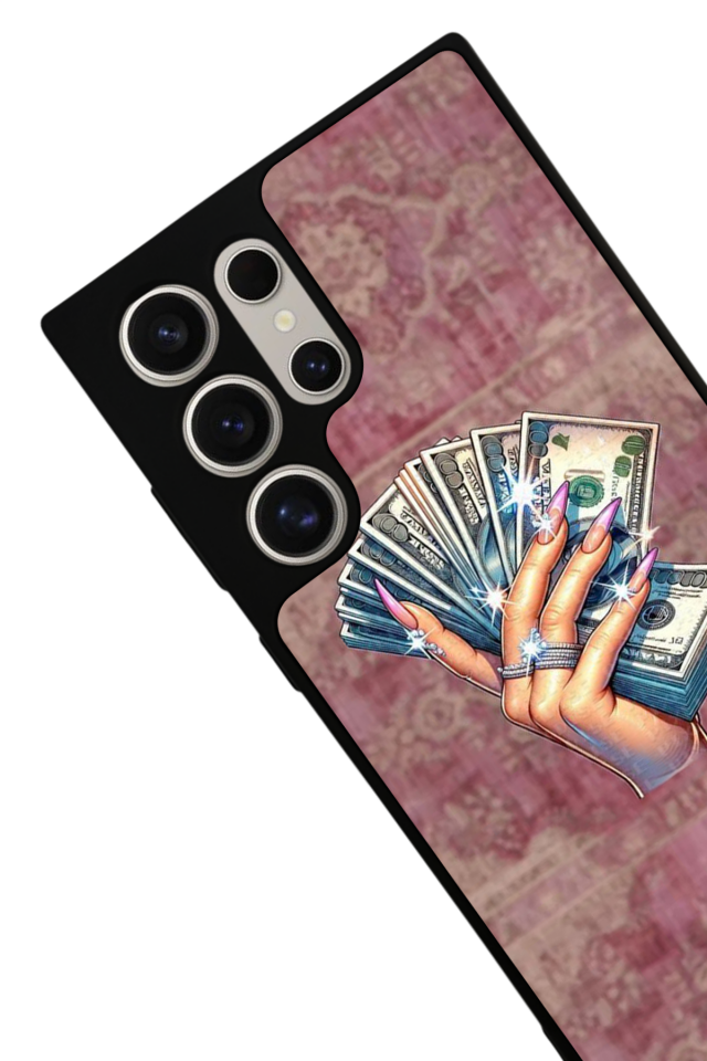 Samsung Galaxy S22 Ultra Uyumlu Money Para Tasarımlı Glossy Premium Kılıf