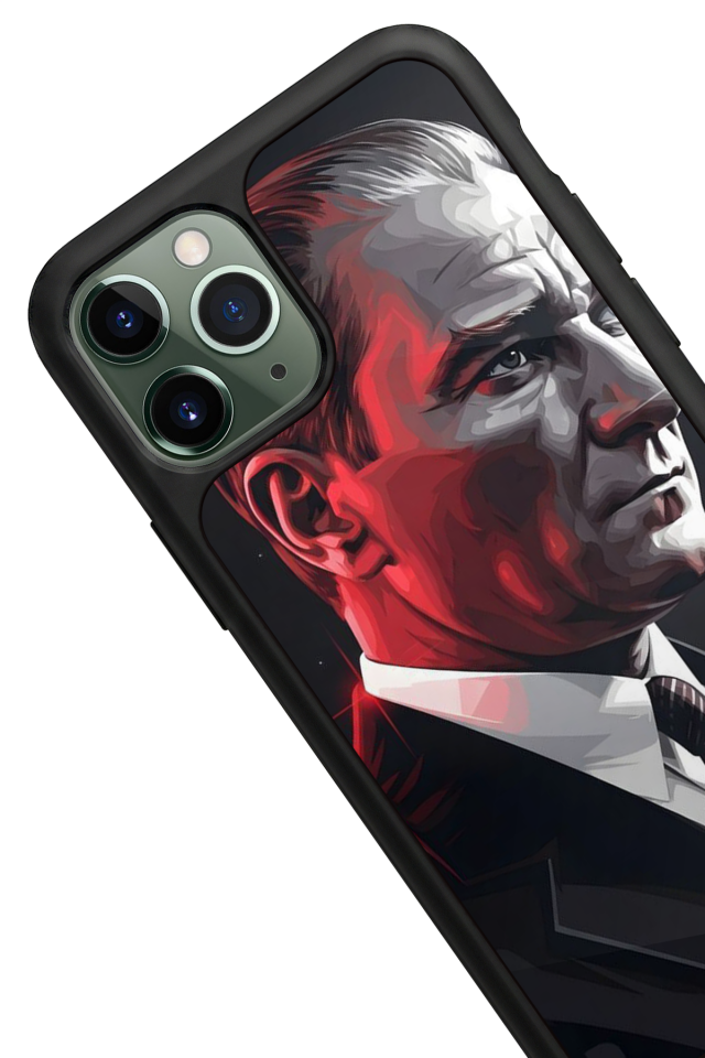 iPhone 11 Pro Max Uyumlu Mustafa Kemal Ataturk Tasarımlı Glossy Premium Kılıf