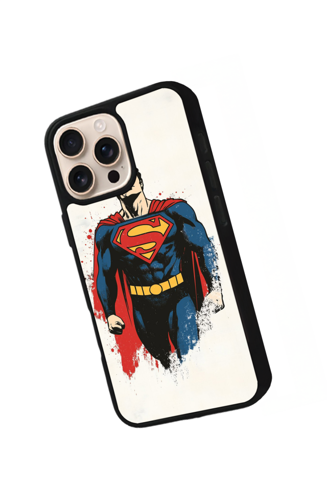 iPhone 16 Pro Max Uyumlu Superman Tasarımlı Glossy Premium Kılıf