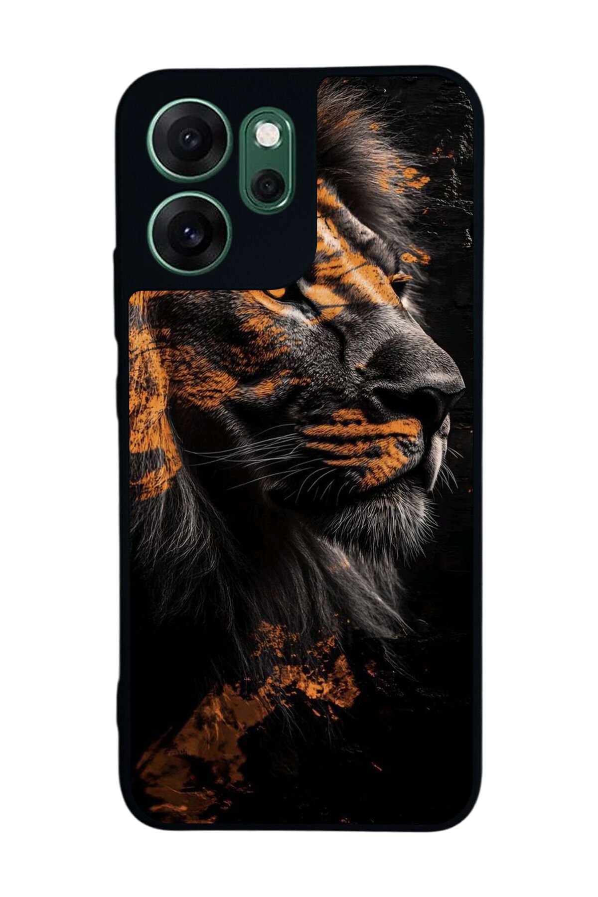 Oppo Reno 14F Uyumlu Aslan Tasarımlı Glossy Premium Kılıf