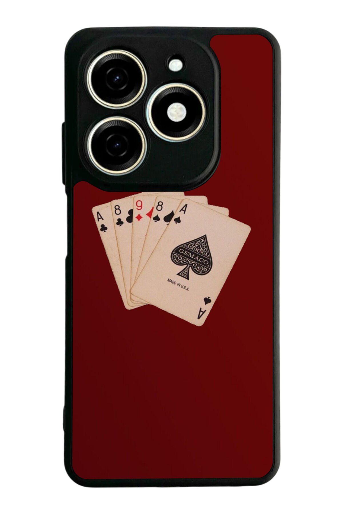 Tecno Spark 20/20C Uyumlu Kirmizi Tasarımlı Glossy Premium Kılıf