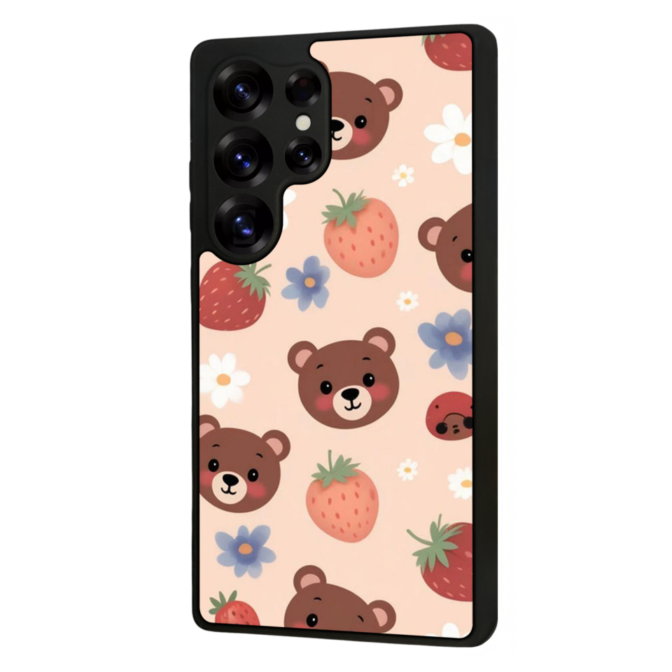 Samsung Galaxy S25 Ultra Uyumlu Ayı Tasarımlı Glossy Premium Kılıf