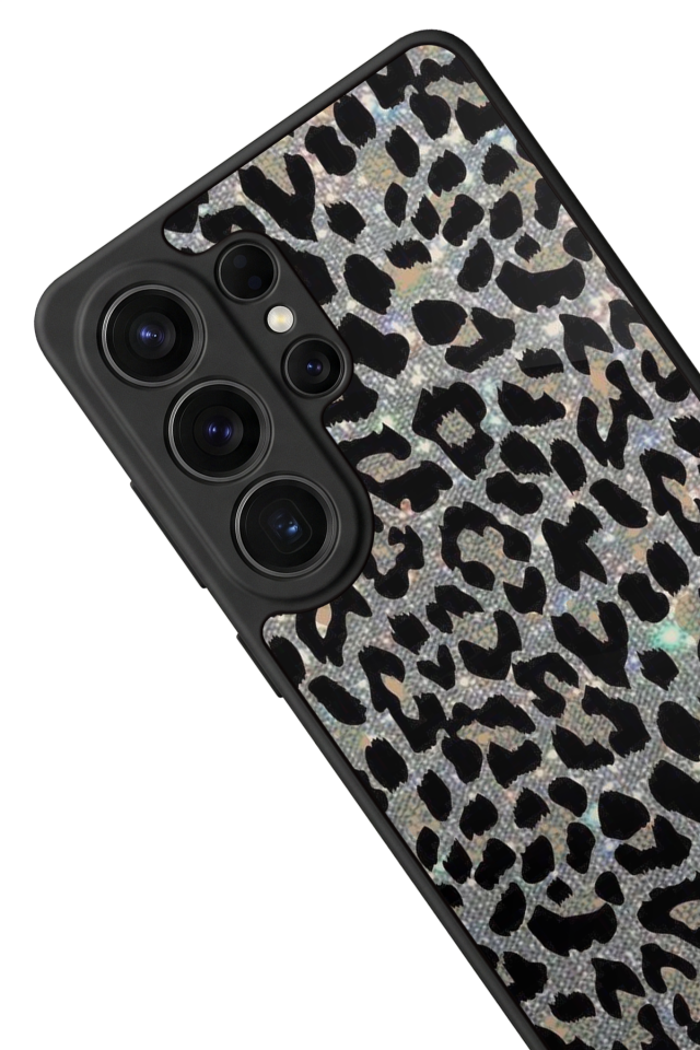 Samsung Galaxy S26 Ultra Uyumlu Hologram Leopar Tasarımlı Glossy Premium Kılıf