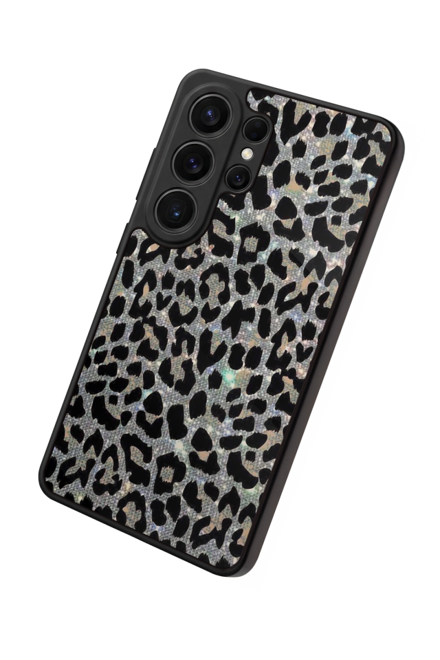 Samsung Galaxy S26 Ultra Uyumlu Hologram Leopar Tasarımlı Glossy Premium Kılıf
