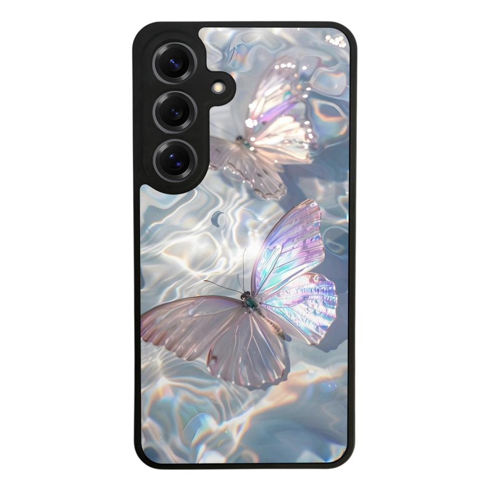 Samsung Galaxy S25 Uyumlu Kelebek Tasarımlı Glossy Premium Kılıf