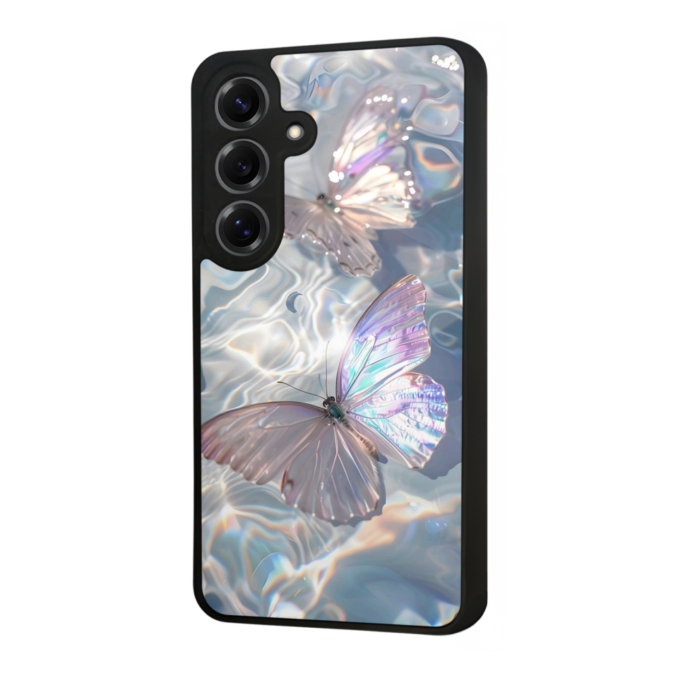 Samsung Galaxy S25 Uyumlu Kelebek Tasarımlı Glossy Premium Kılıf