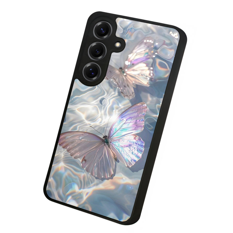 Samsung Galaxy S25 Uyumlu Kelebek Tasarımlı Glossy Premium Kılıf