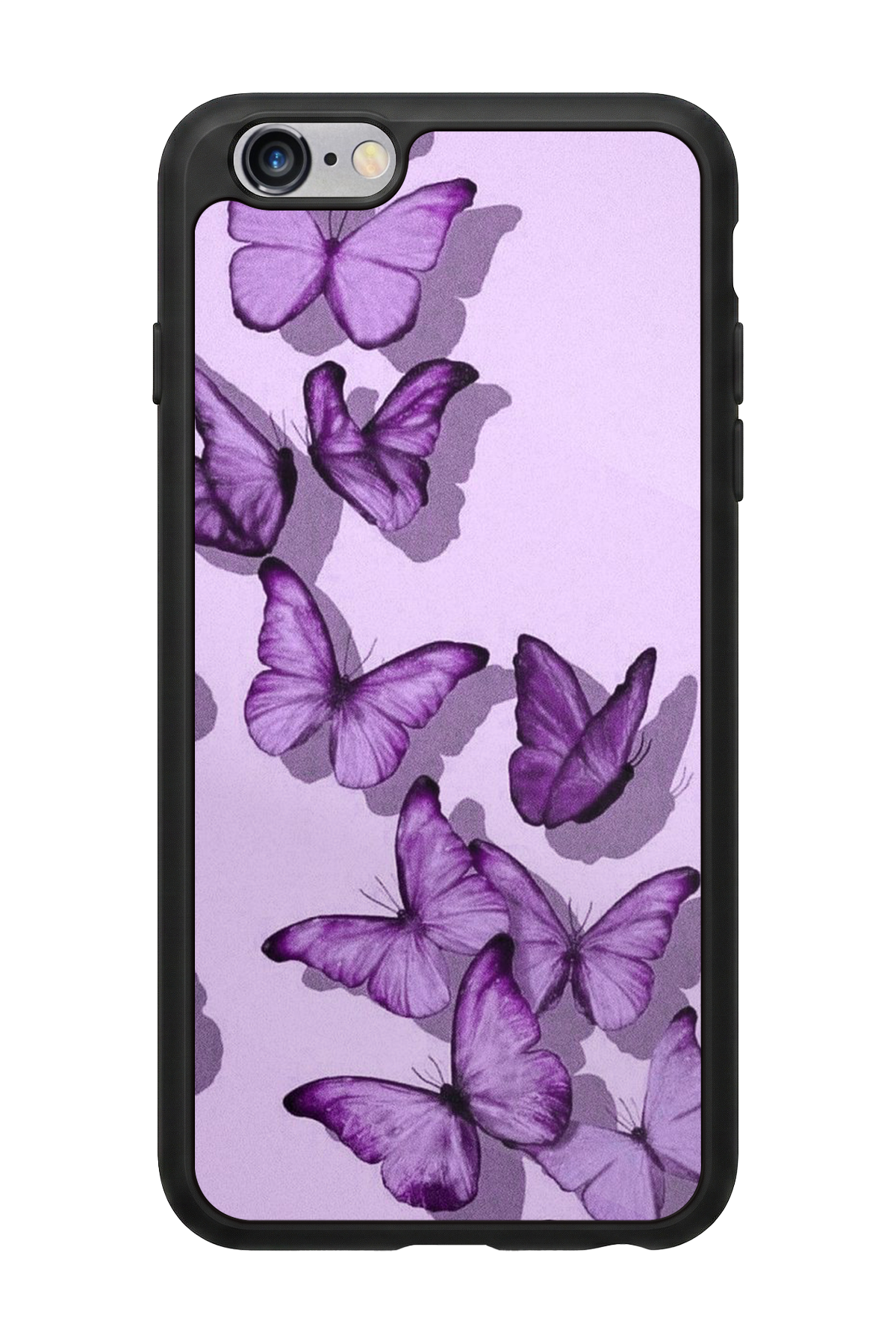 iPhone 6s Plus Uyumlu Kelebek Tasarımlı Glossy Premium Kılıf