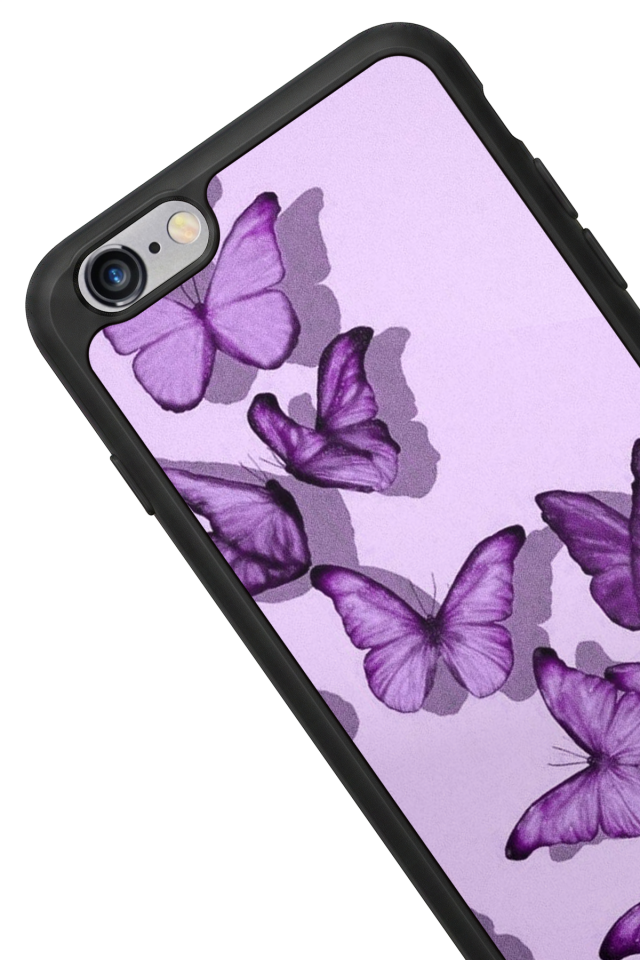 iPhone 6s Plus Uyumlu Kelebek Tasarımlı Glossy Premium Kılıf
