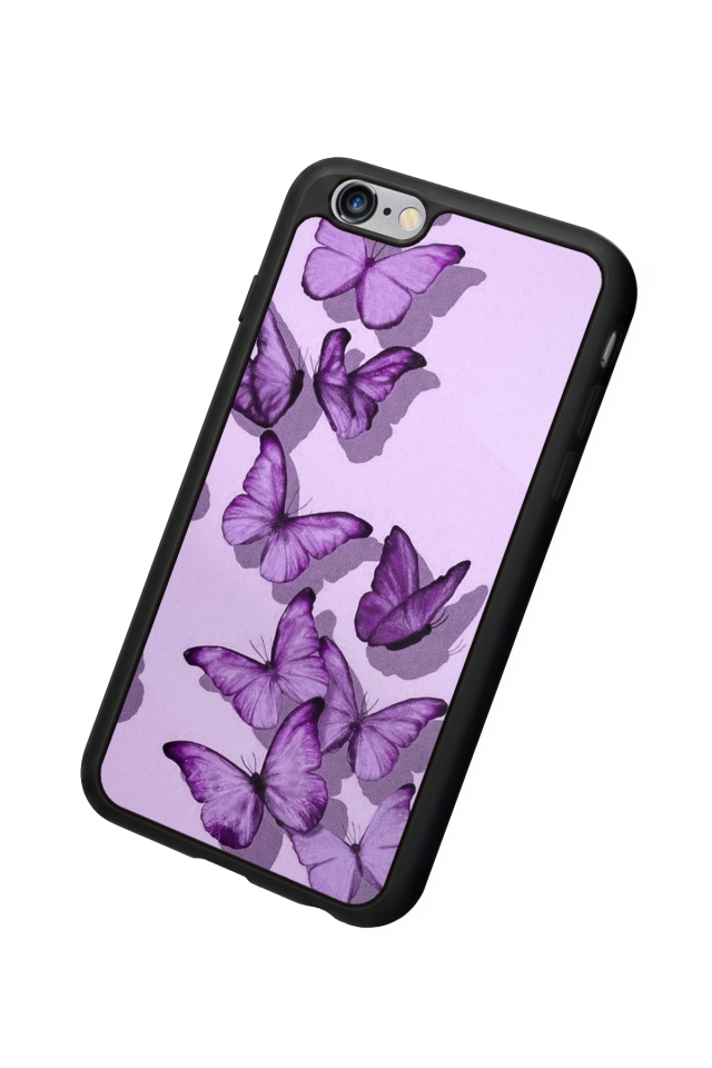 iPhone 6s Plus Uyumlu Kelebek Tasarımlı Glossy Premium Kılıf