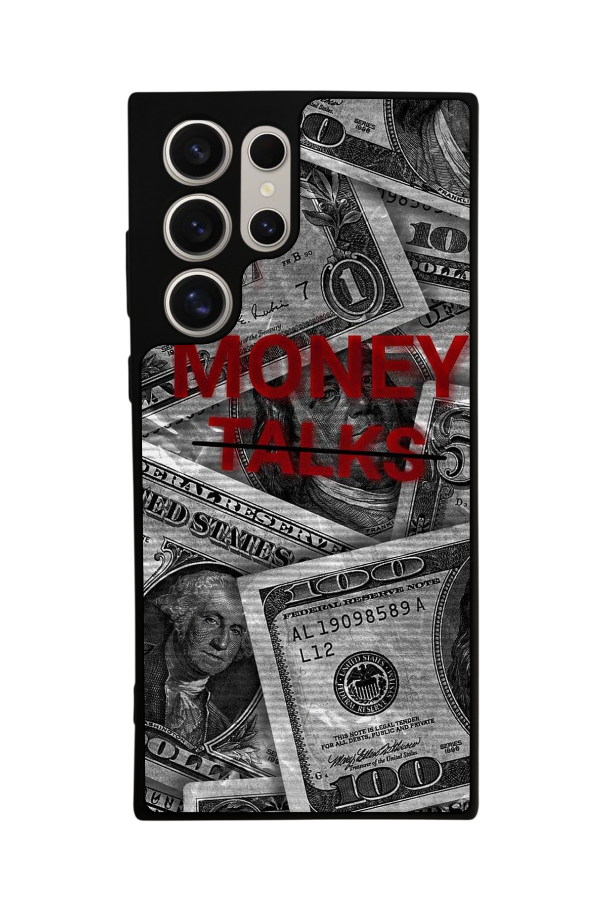 Samsung Galaxy S22 Ultra Uyumlu Money Para Tasarımlı Glossy Premium Kılıf