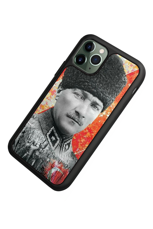 iPhone 11 Pro Max Uyumlu Mustafa Kemal Ataturk Tasarımlı Glossy Premium Kılıf