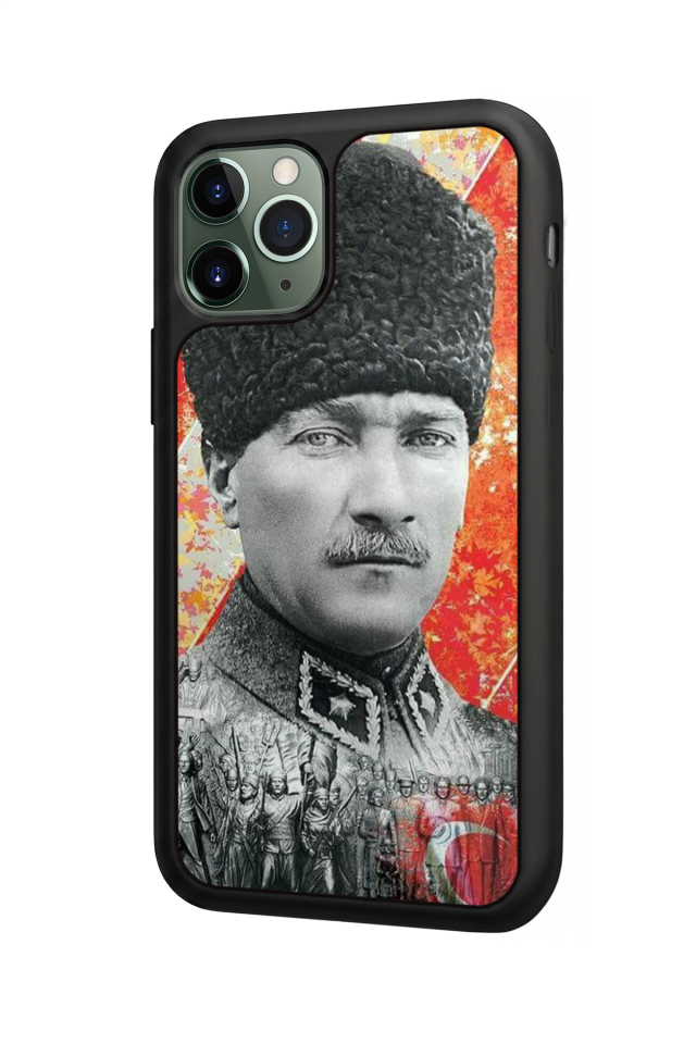iPhone 11 Pro Max Uyumlu Mustafa Kemal Ataturk Tasarımlı Glossy Premium Kılıf