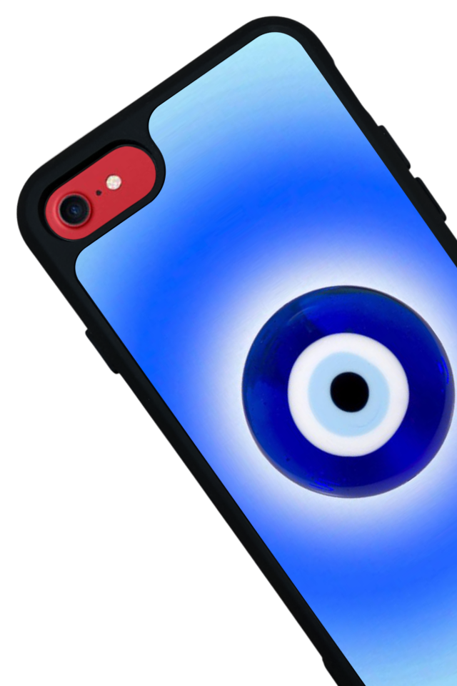 iPhone SE Uyumlu Nazar Tasarımlı Glossy Premium Kılıf
