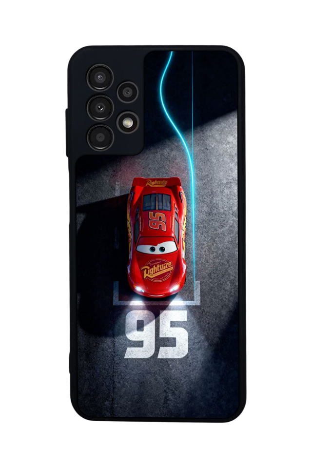 Samsung Galaxy A23 Uyumlu Şimsek McQueen Tasarımlı Glossy Premium Kılıf